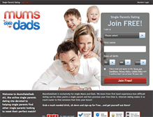 Tablet Screenshot of mumsdatedads.com